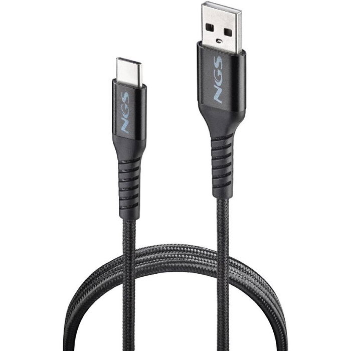 NGS Cable USB-A a USB-C KNOT-AC 1 m Negro